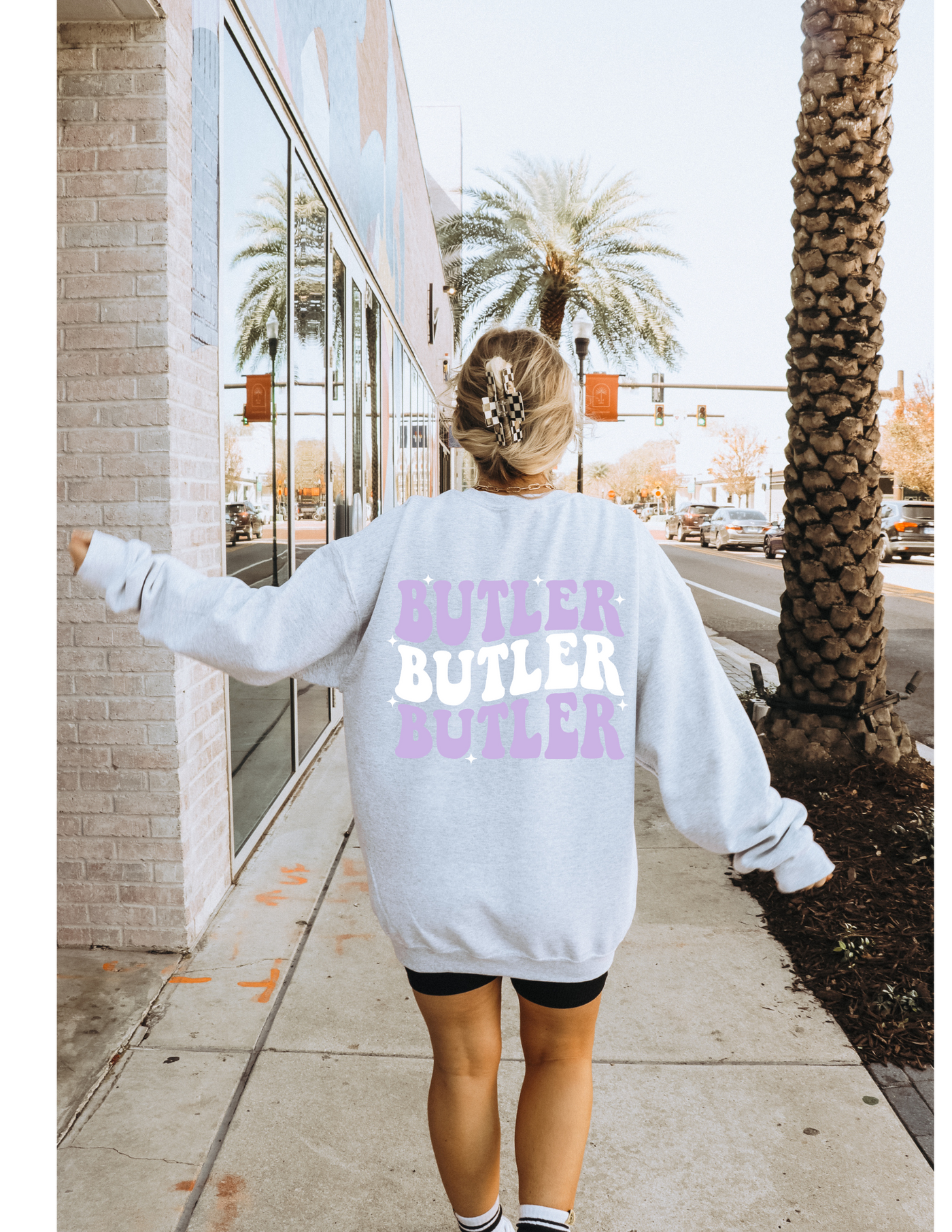 PRINTED ON THE BACK BUTLER SWEATSHIRT