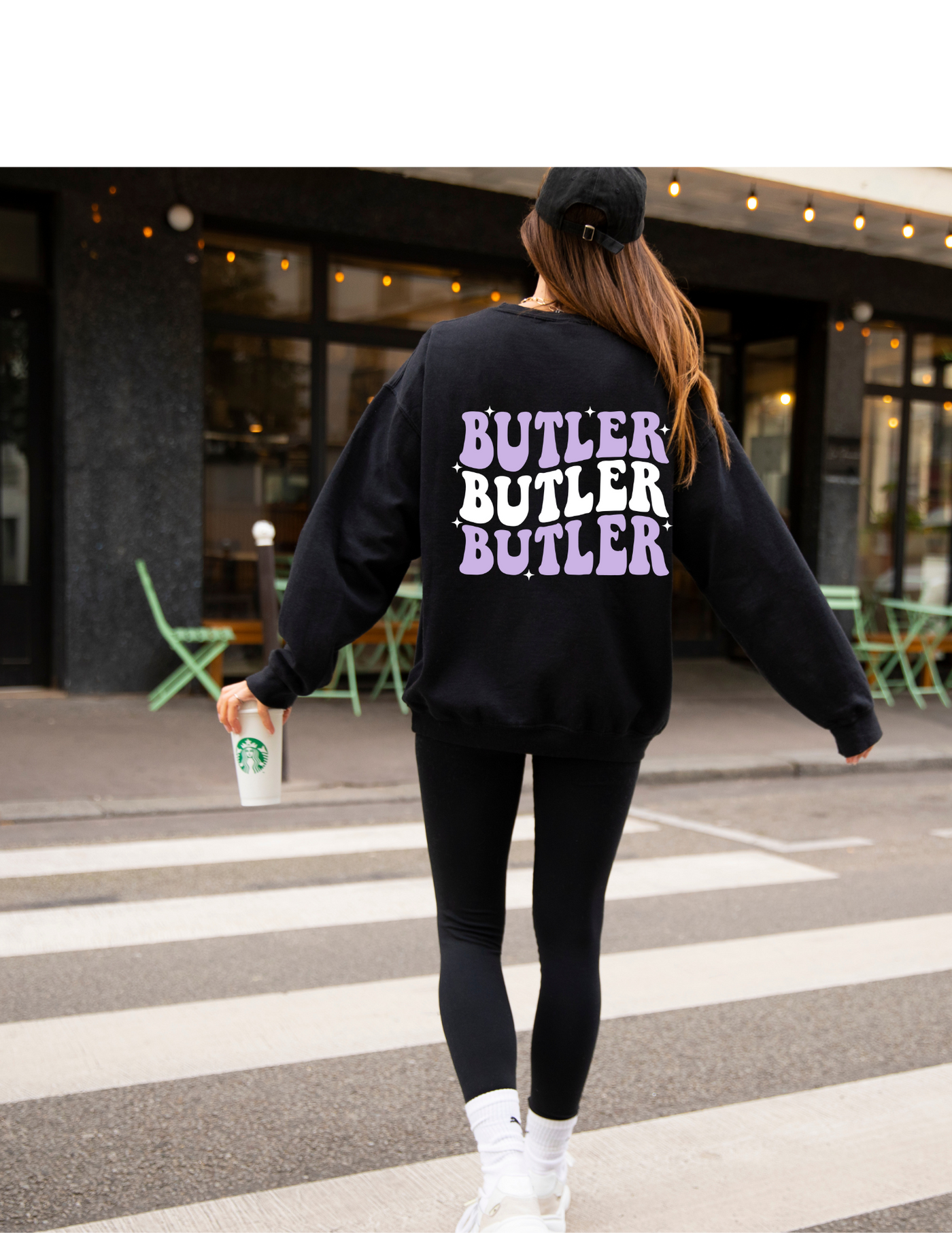 PRINTED ON THE BACK BUTLER SWEATSHIRT