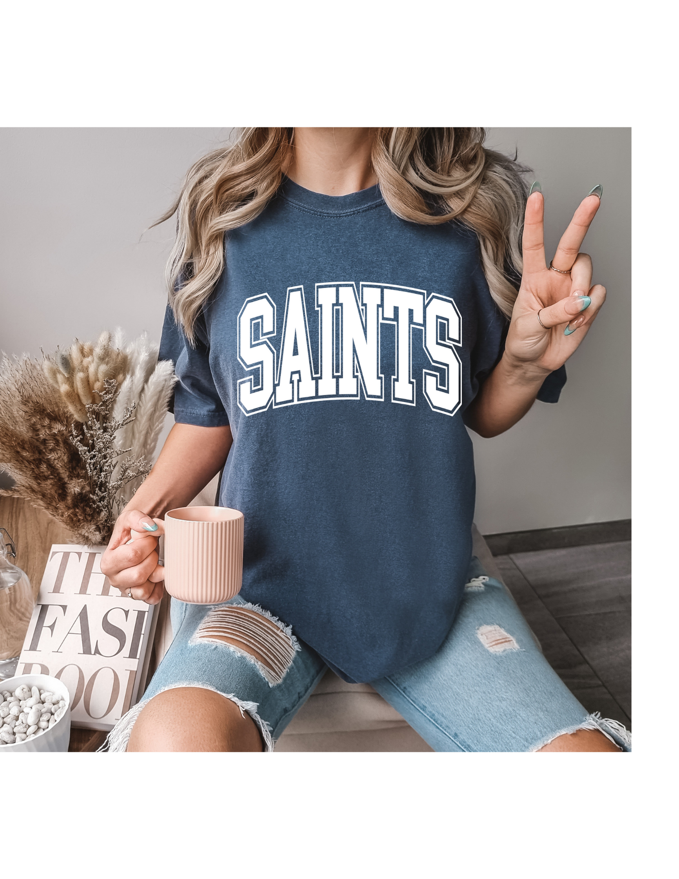 Saints Unisex garment-dyed heavyweight t-shirt