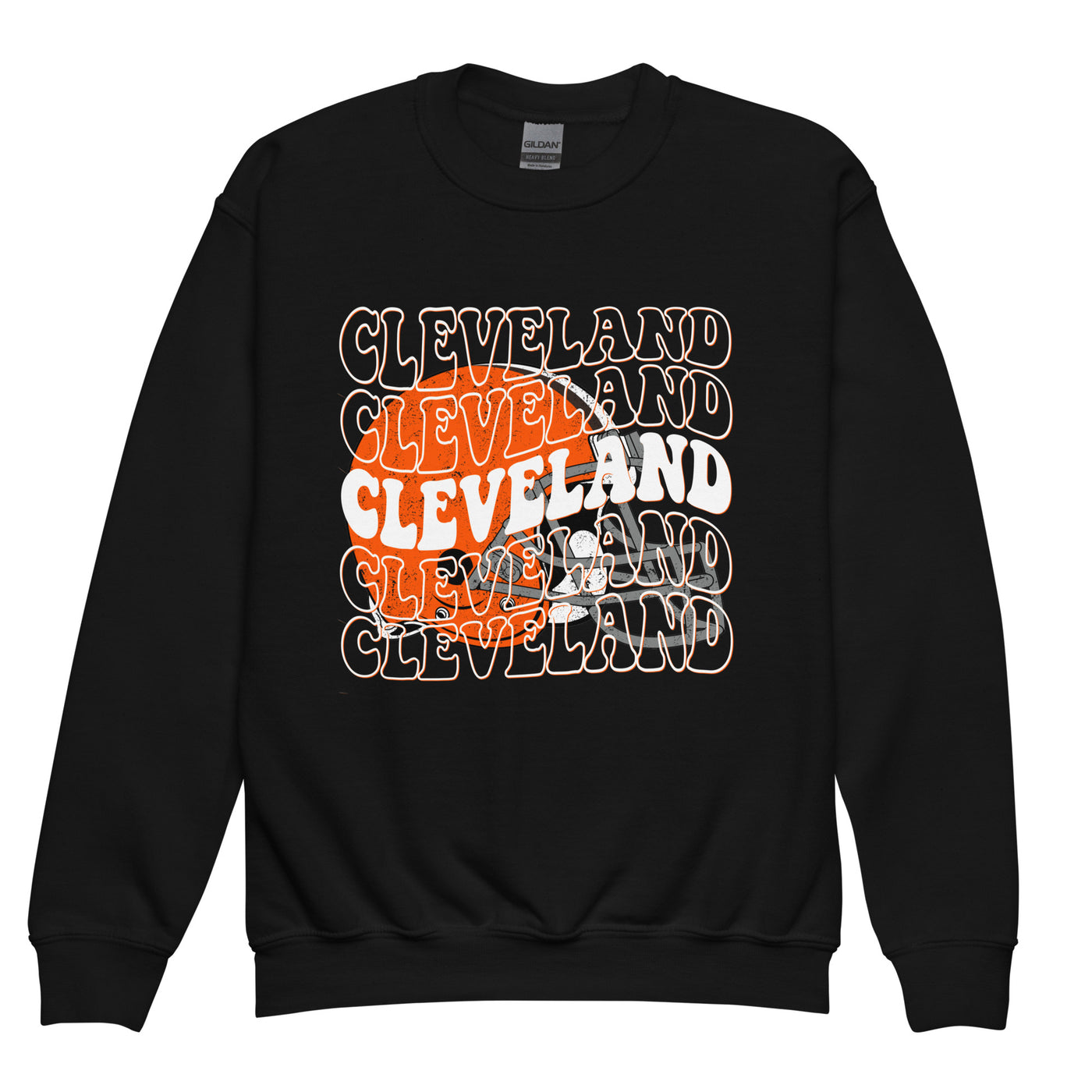 Youth Cleveland Helmet crewneck sweatshirt