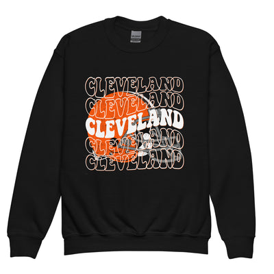 Youth Cleveland Helmet crewneck sweatshirt