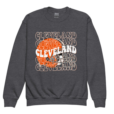 Youth Cleveland Helmet crewneck sweatshirt