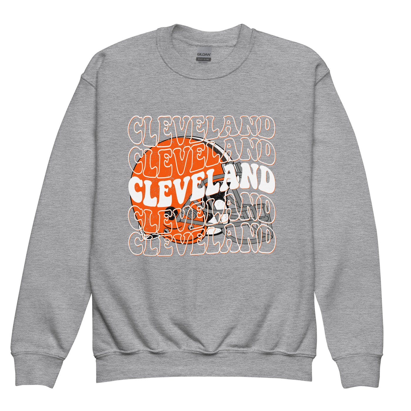 Youth Cleveland Helmet crewneck sweatshirt