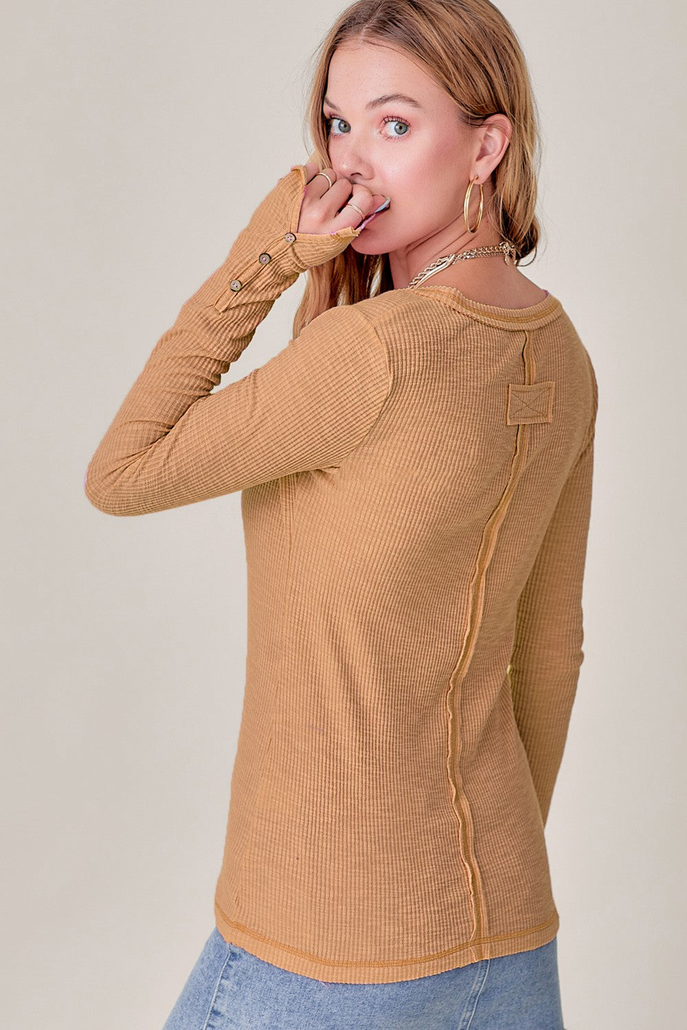 Favorite Basic Jersey Top In Rust