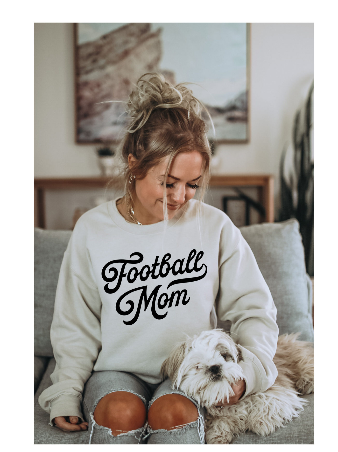 Cozy Football Mom Sweatshirt