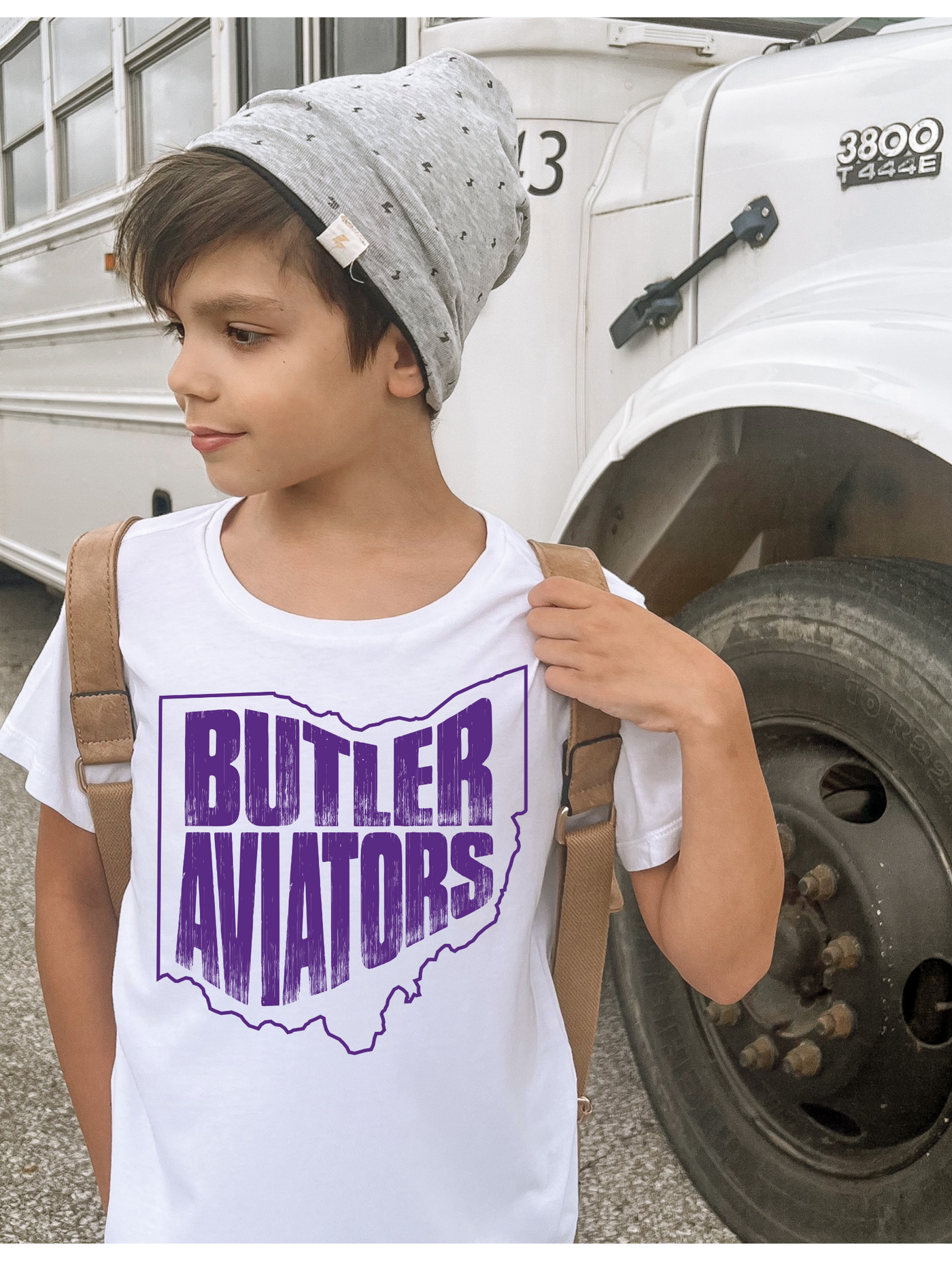 Ohio Aviators Purple Print Youth Short Sleeve T-Shirt