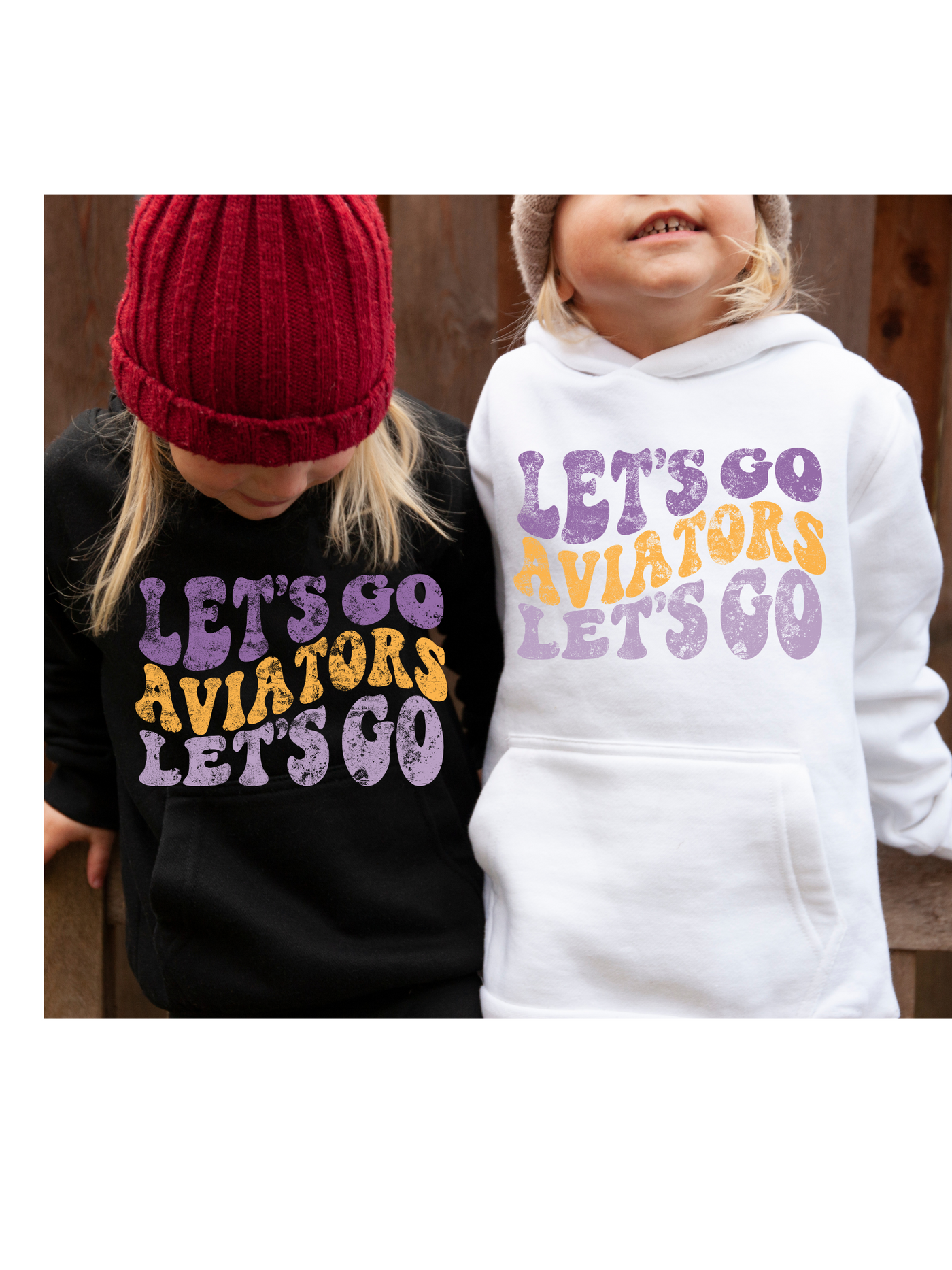 Youth Let's Go Aviators fleece hoodie