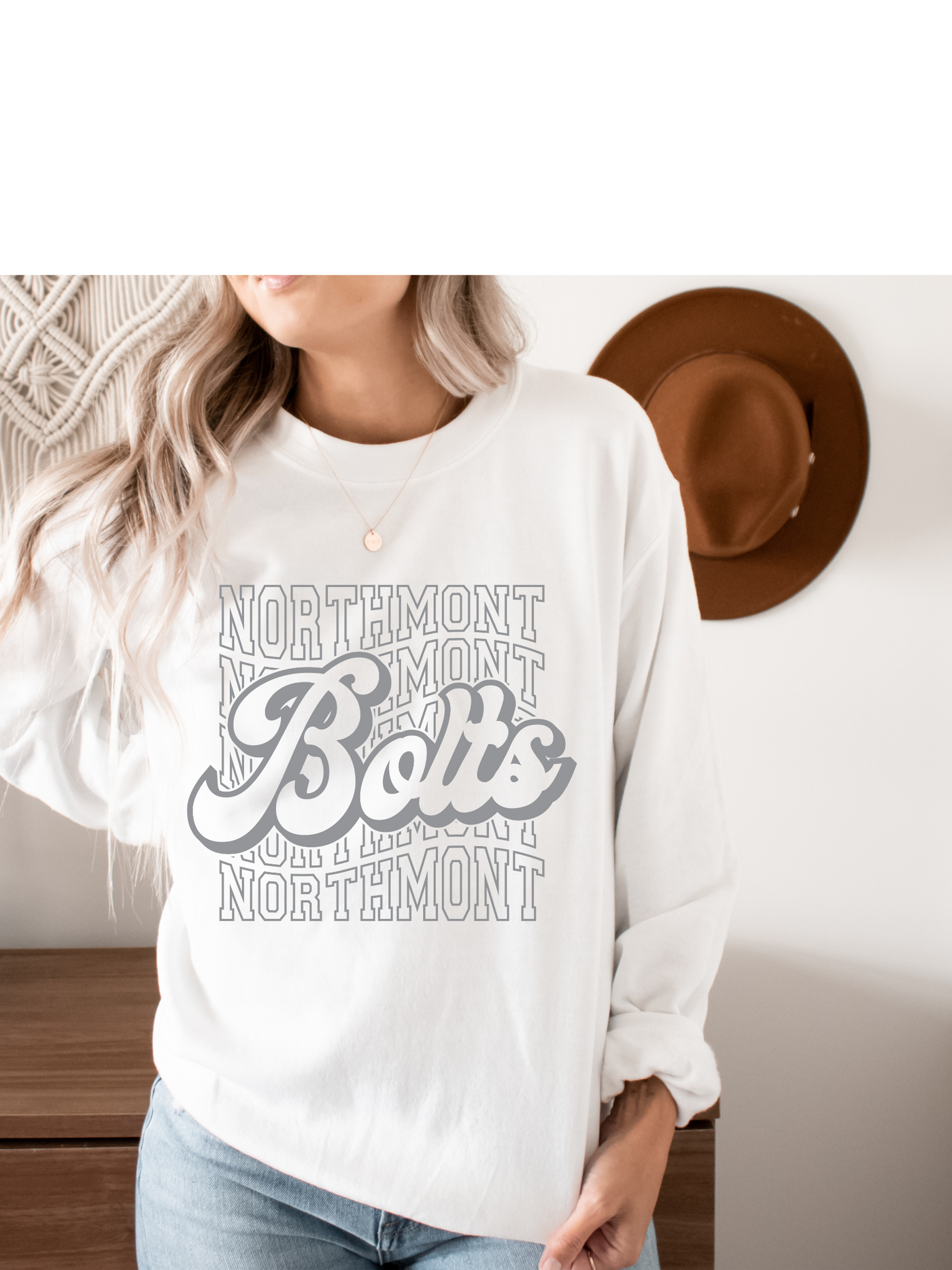 Bolts Gray Print Unisex Sweatshirt