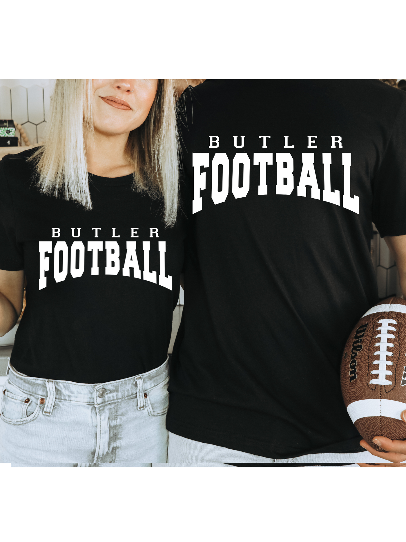 Tri-blend Vintage Style Football T-Shirt