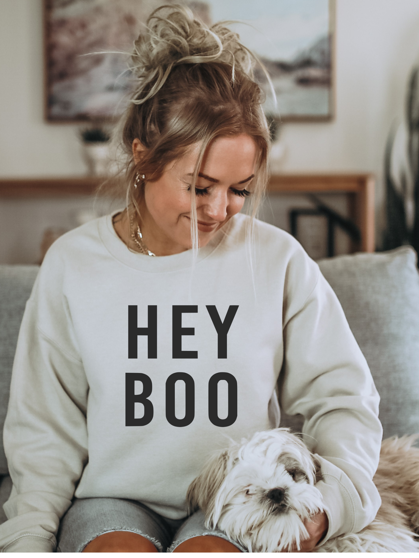 Hey Boo Unisex midweight hoodie