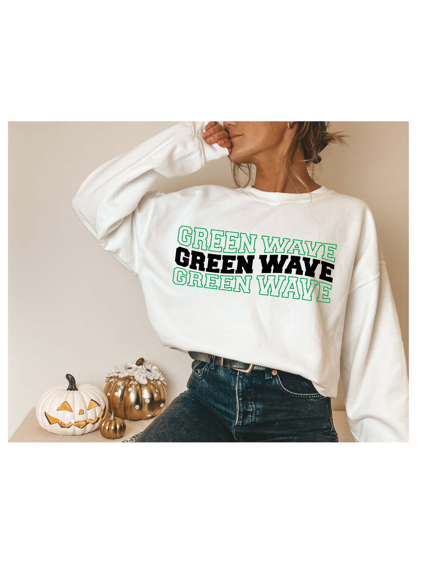 Green Wave Unisex Sweatshirt