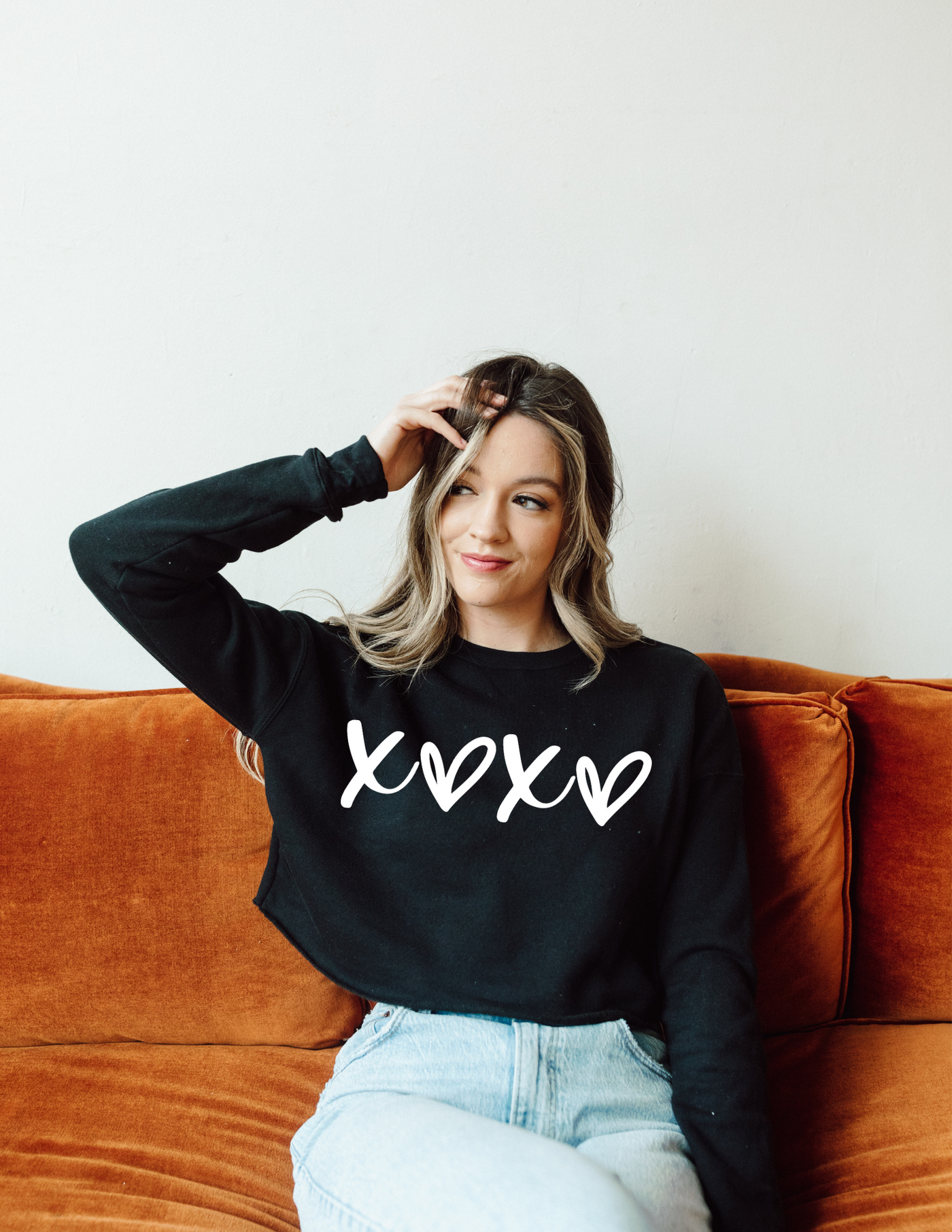 XOXO Crop Sweatshirt