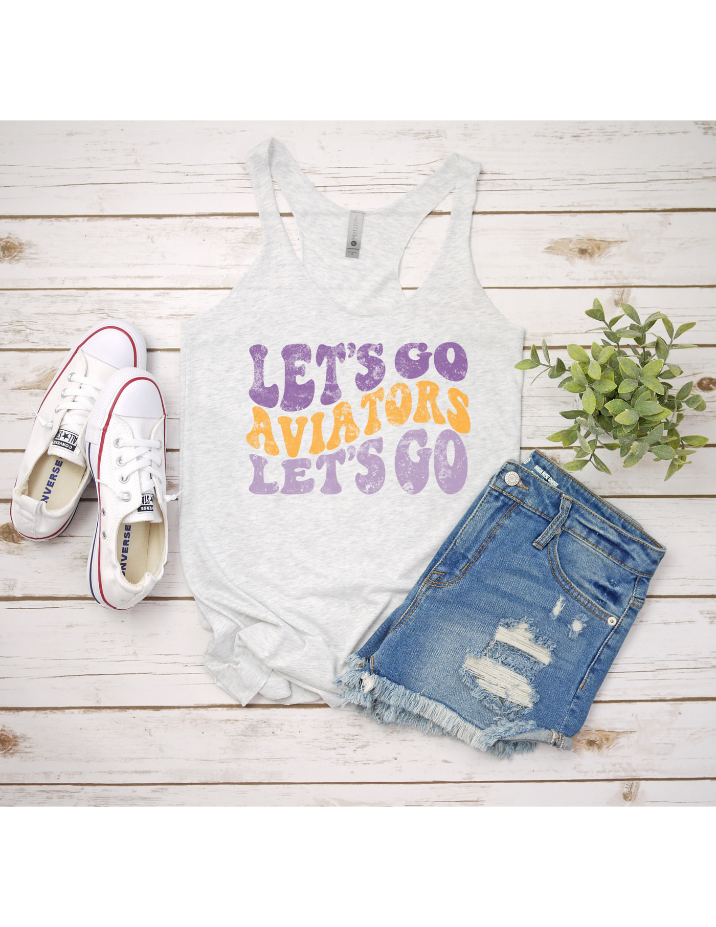 Let's Go Aviators Women's Racerback Tank