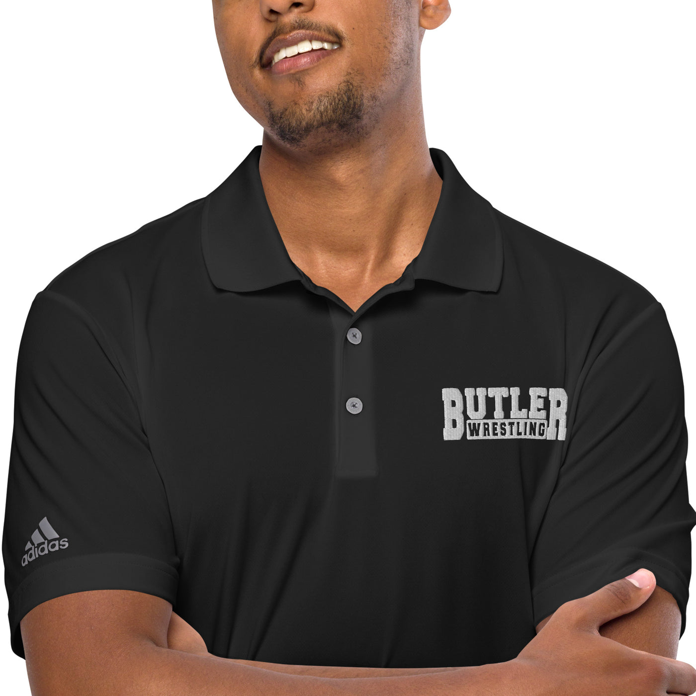 Butler Wrestling Embroidered Adidas Performance Polo Shirt