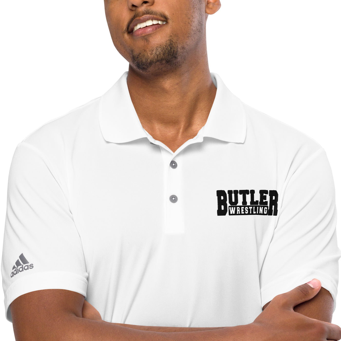 Embroidered Butler Wrestling Adidas Performance Polo Shirt