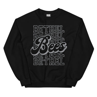 Bees Gray Print Unisex Sweatshirt