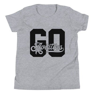 Go Aviators Black Print Youth Short Sleeve T-Shirt