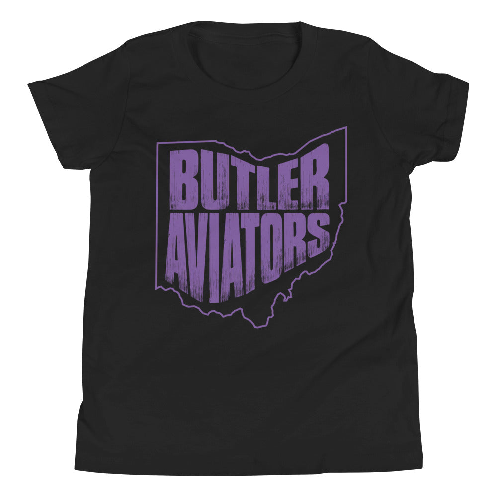 Ohio Aviators Purple Print Youth Short Sleeve T-Shirt