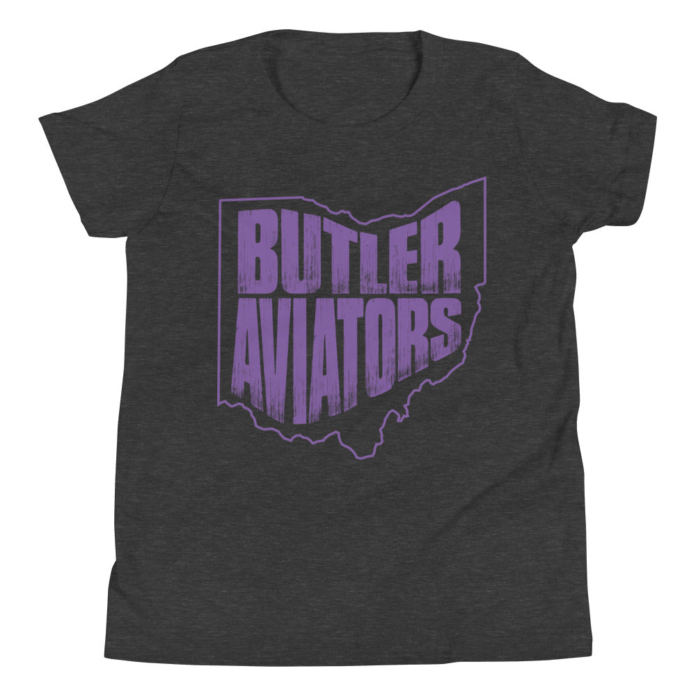 Ohio Aviators Purple Print Youth Short Sleeve T-Shirt