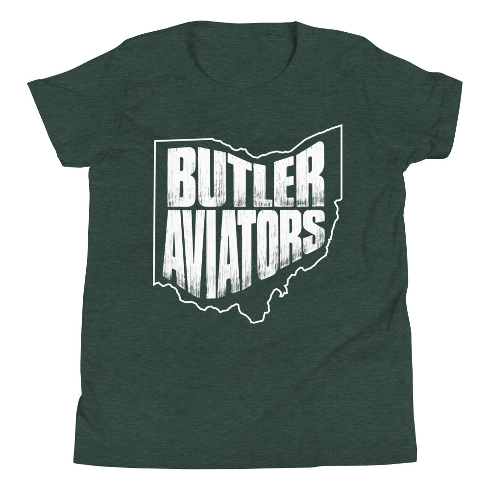 Ohio Aviators White Print Youth Short Sleeve T-Shirt