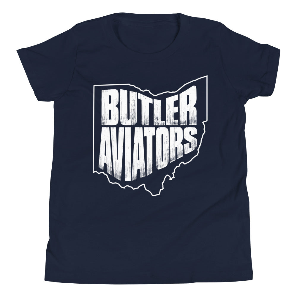 Ohio Aviators White Print Youth Short Sleeve T-Shirt