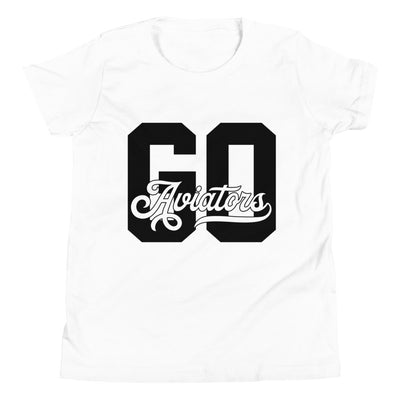 Go Aviators Black Print Youth Short Sleeve T-Shirt